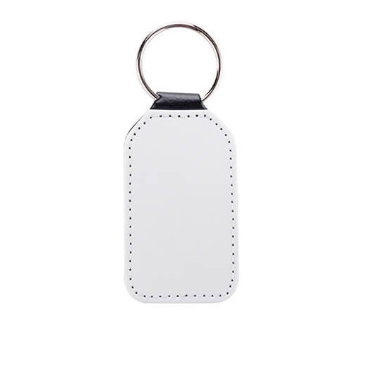 Rectangular eco leather keychain for printing